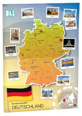 Landkarte Deutschland - Plakat